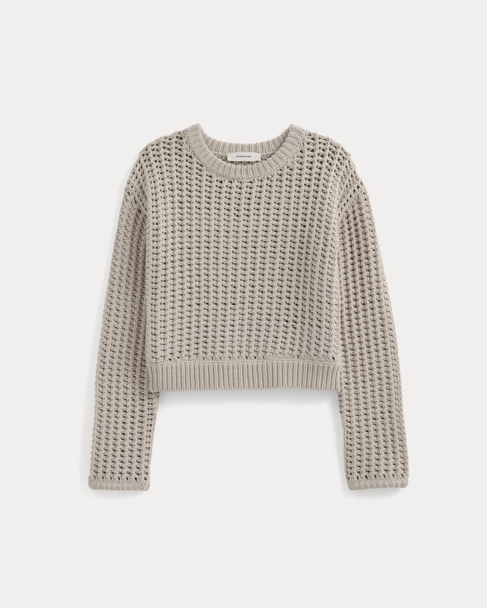 Open-Knit Crew in Elevated Cotton | Peyote