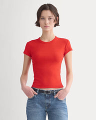 RetroSoft Cotton Crew | Fiery Red
