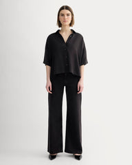 The Short-Sleeve Square Shirt in Butterlite | Black
