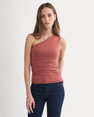 One-Shoulder Top | Henna Red
