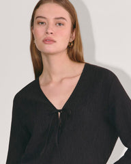 The Crinkle Long-Sleeve | Black