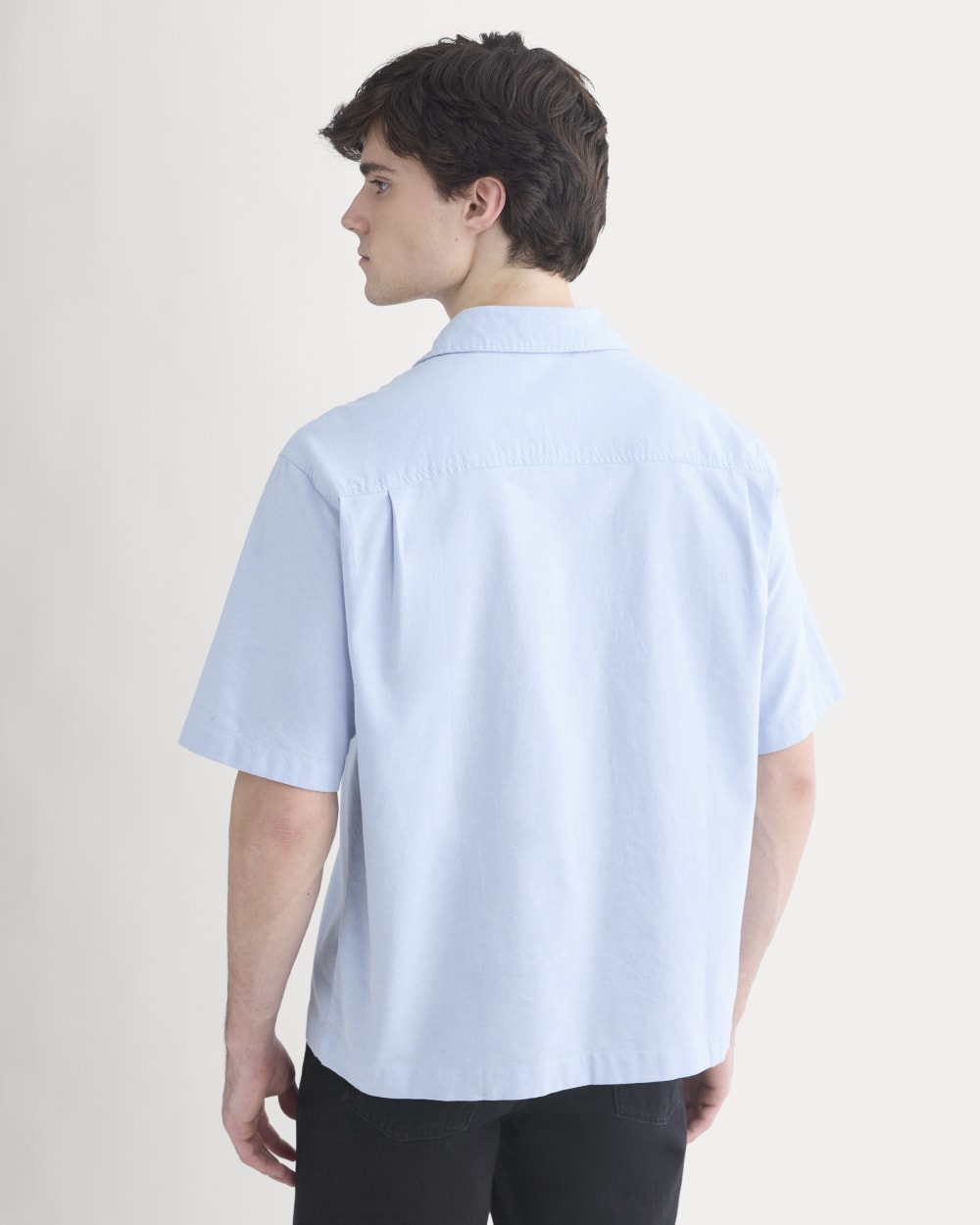 Cropped Resort Shirt | Light Blue