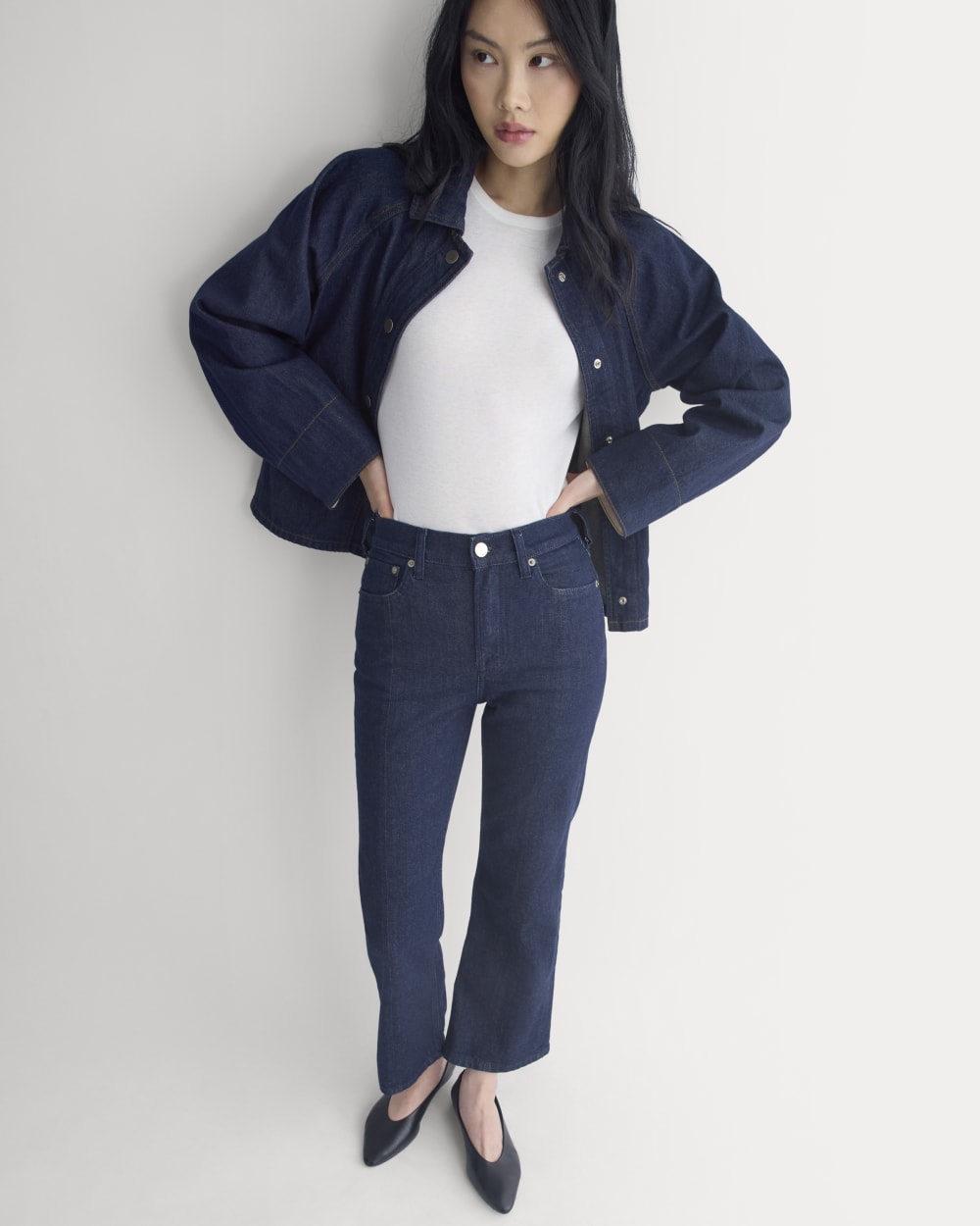 High-Rise Kick Flare Jean | Tungsten Rinse