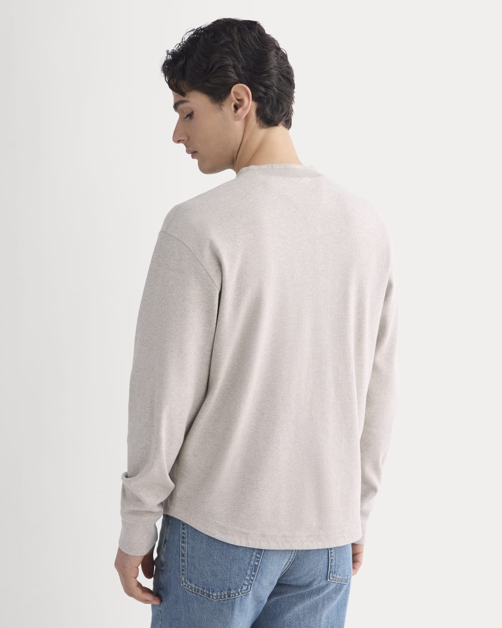 Vintage Rib Henley | Heathered Oatmeal