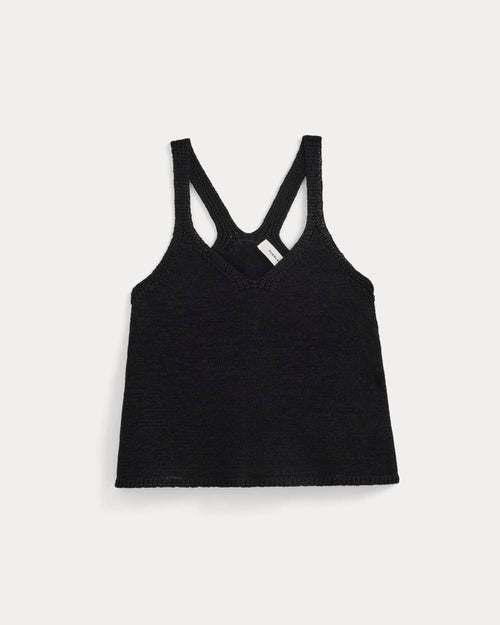 Racerback V-Neck Sweater | Black