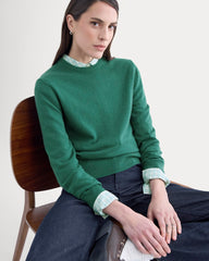 Cashmere Slim Crew Sweater | Hunter Green
