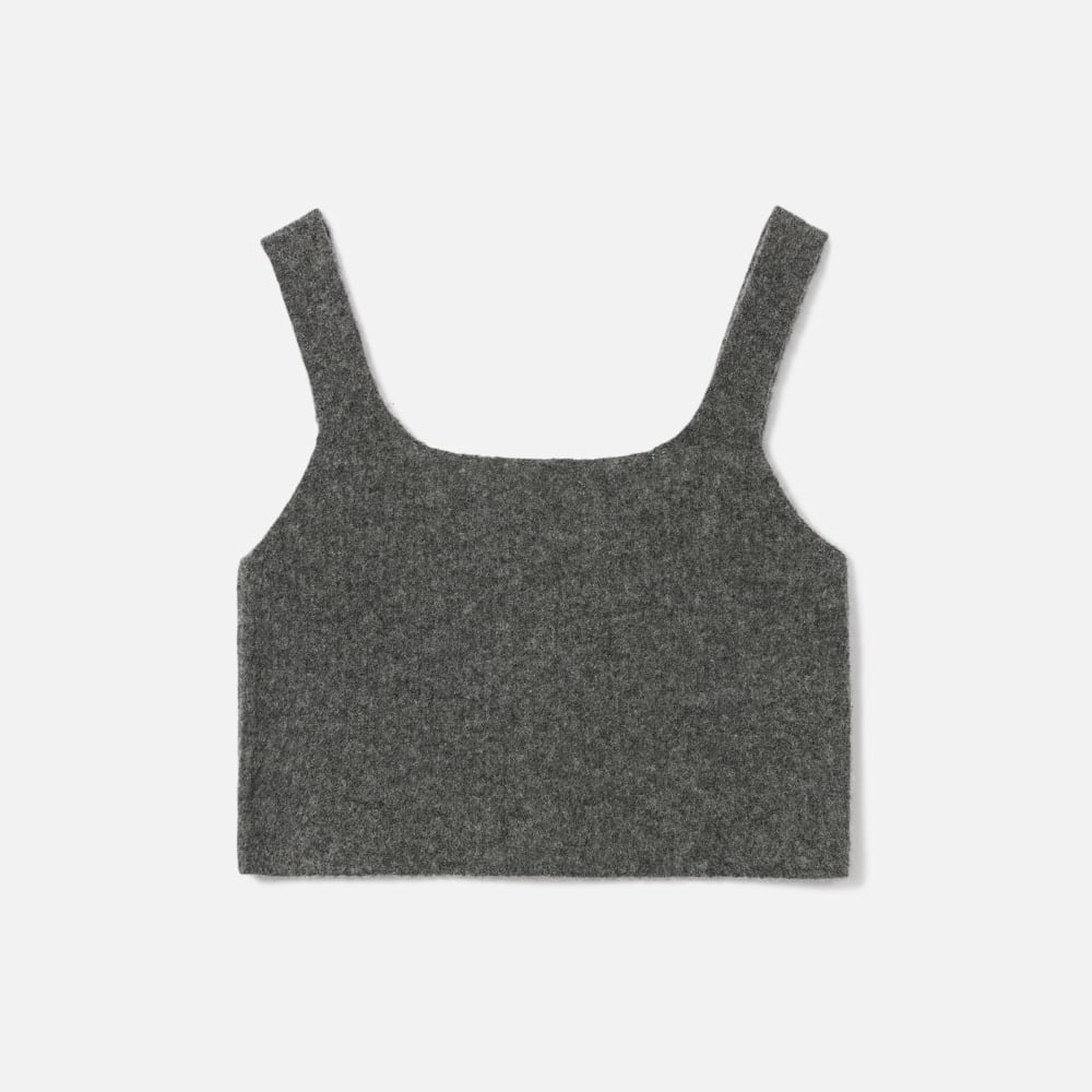 The Cozy-Stretch Tank | Heathered Charcoal