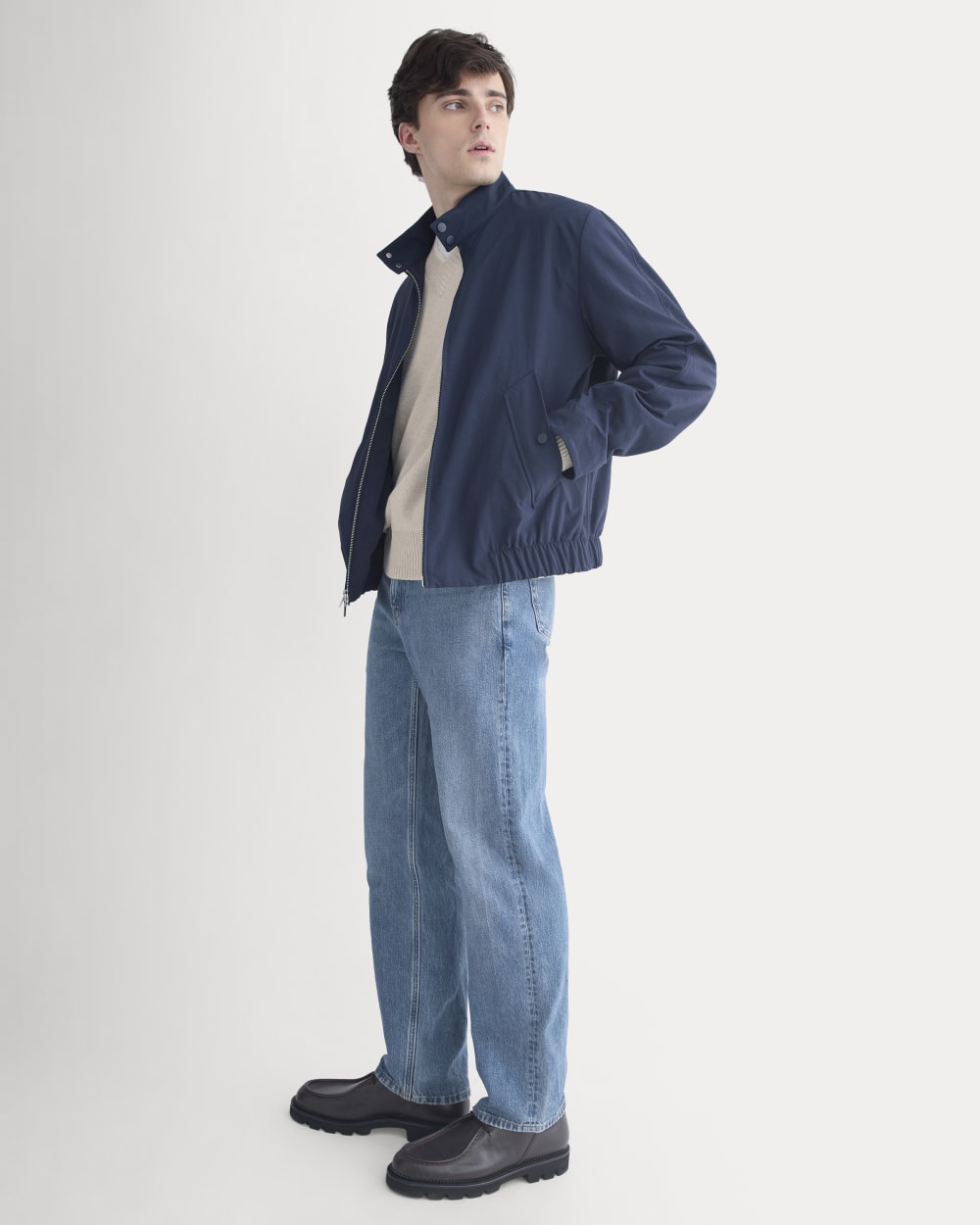 Re:Cycled Nylon Harrington Jacket | Deep Navy