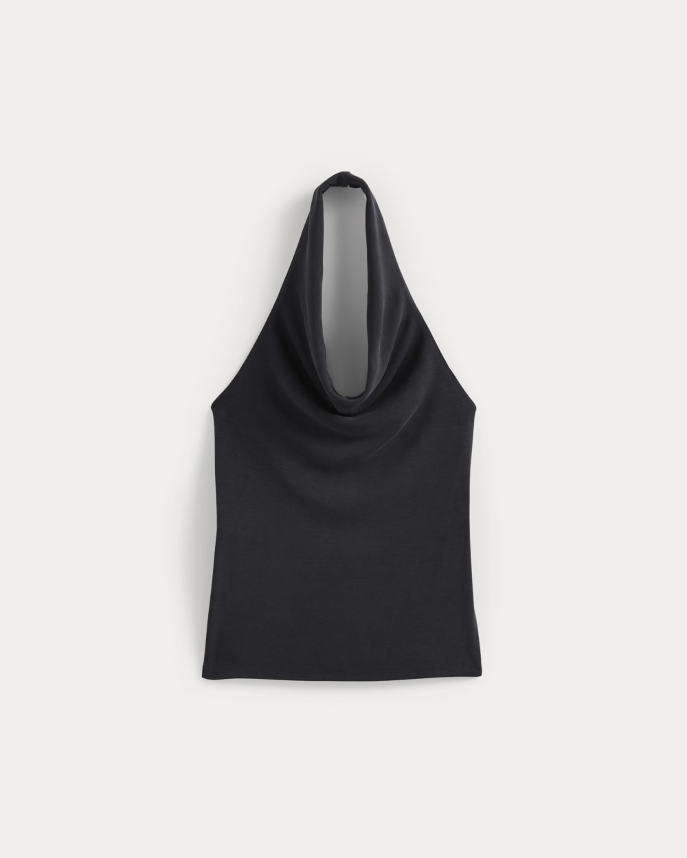 Halter Cowlneck Top in Butterknit | Black