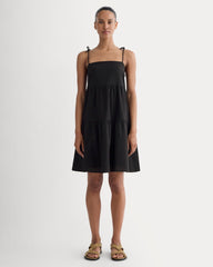 The Gauze Mini Tiered Dress | Black