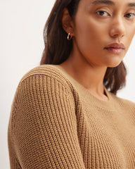 The Organic Cotton Slim Crew Sweater | Toasted Coconut