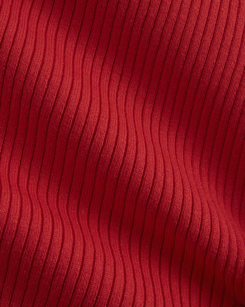 Boat-Neck Ribbed Knit | Fiery Red