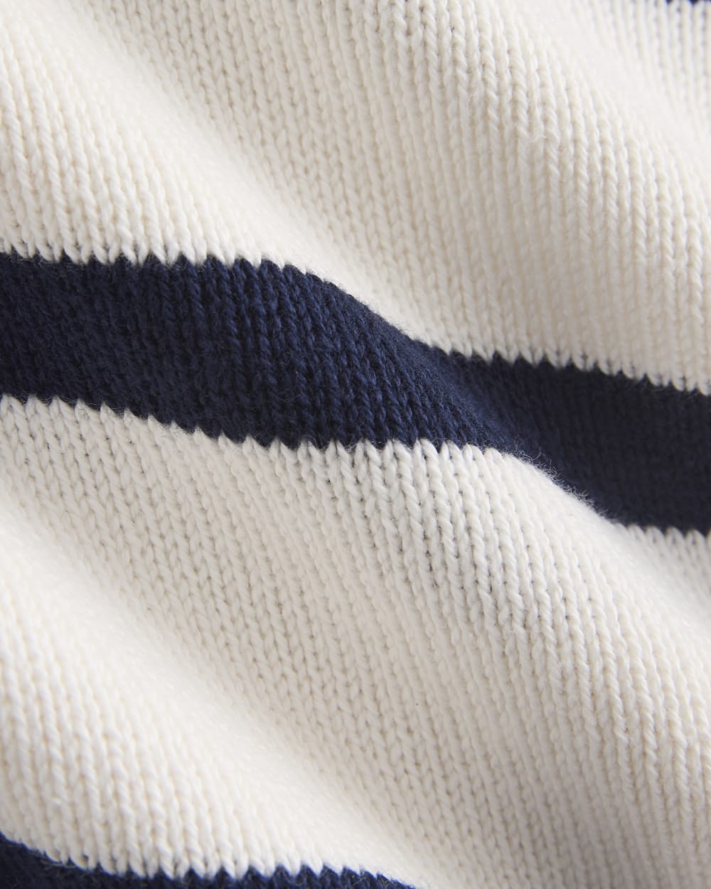 Striped Boatneck Sweater in Everyday Cotton | True Navy/Bone