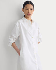 Midi Shirtdress in Ultrasoft Cotton | White
