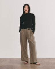 The Funnel Neck in Cotton Cashmere | Black