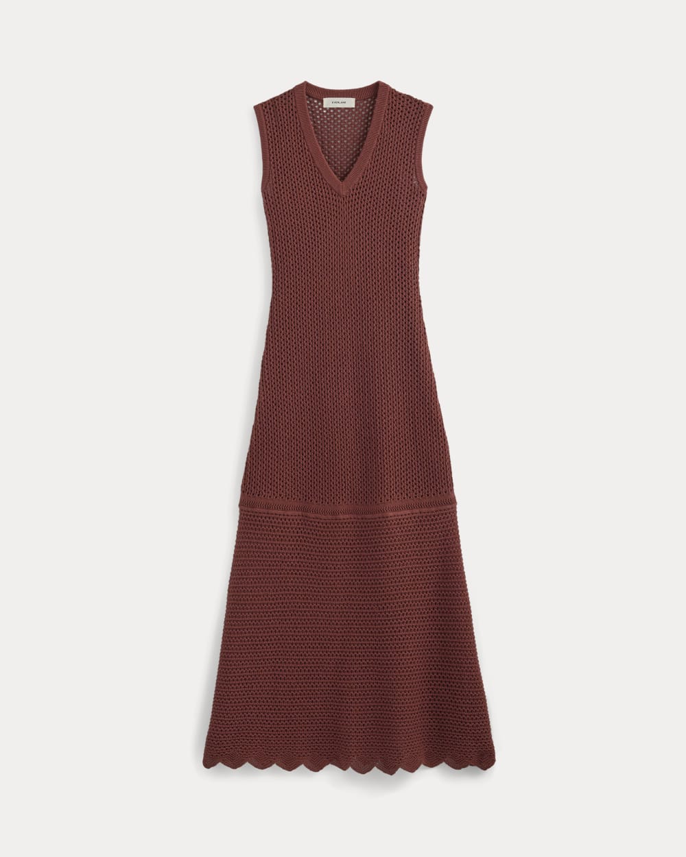 Lace Knit Maxi Sweater Dress | Henna Red