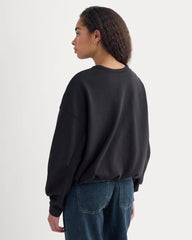 Lightweight Terry Bubble Sweatshirt | Black