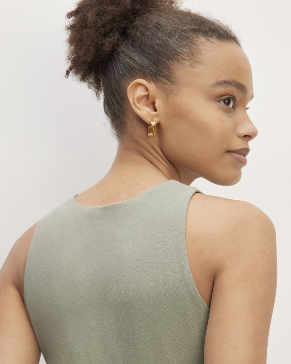 The Supima® High-Neck Riviera Dress | Sage Green