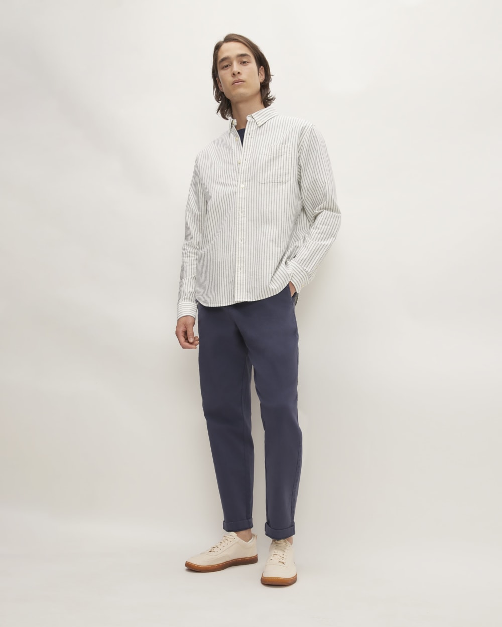 The Classic Oxford Shirt | Bone/Navy | Standard