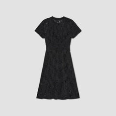 The Eyelet Waisted Dress | Black