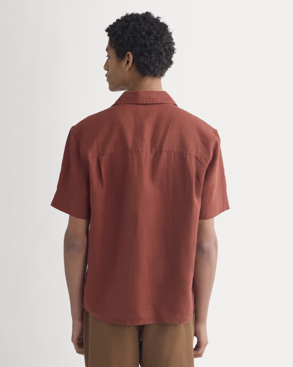Linen Resort Shirt | Henna Red