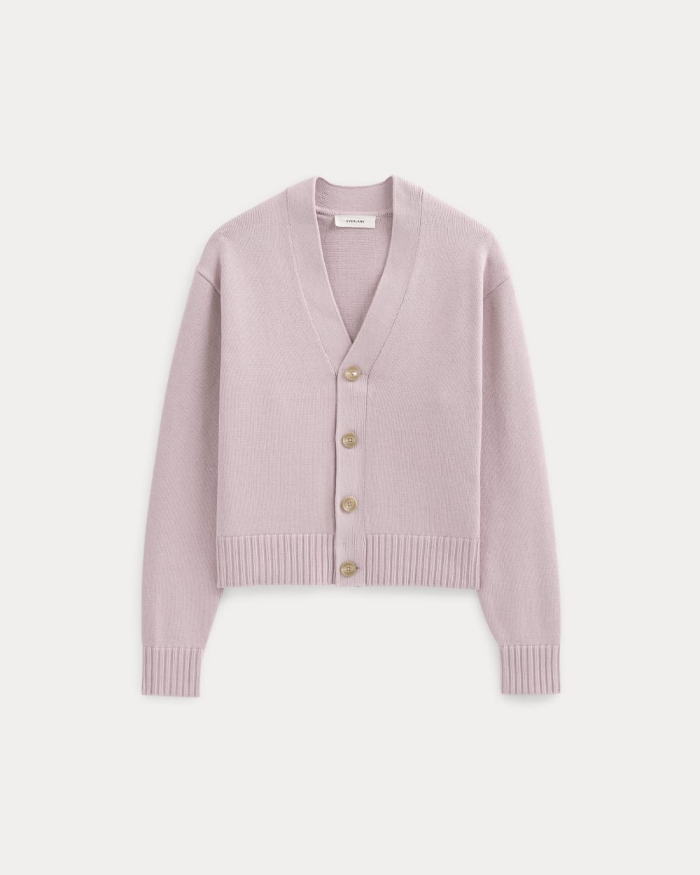 Cropped Cardigan in Everyday Cotton | Burnished Lilac