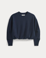 Lightweight Terry Bubble Sweatshirt | Navy