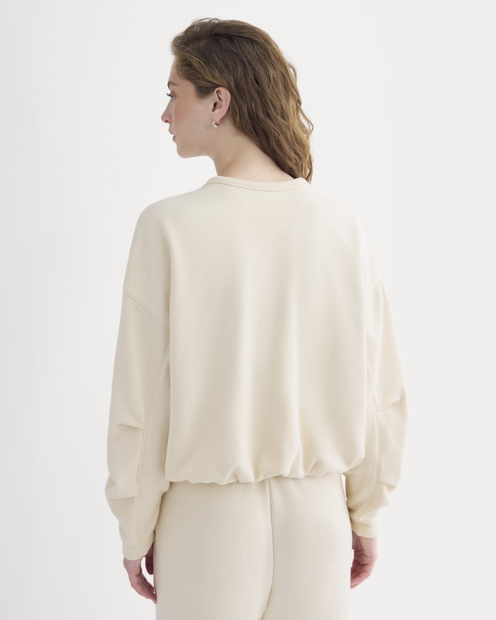 Lightweight Terry Bubble Sweatshirt | Parchment