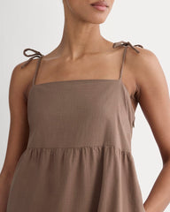 The Gauze Mini Tiered Dress | Mocha