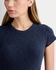 The Cozy Rib Tee | Navy