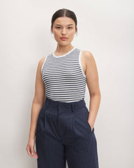 The Tank in Ultrasoft Merino | Bone/Navy