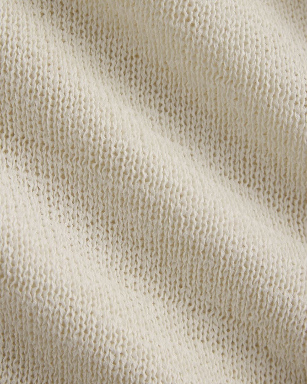 Wide-Neck Crew Sweater in Tape Yarn | Bone