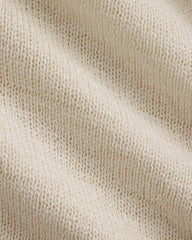 Wide-Neck Crew Sweater in Tape Yarn | Bone