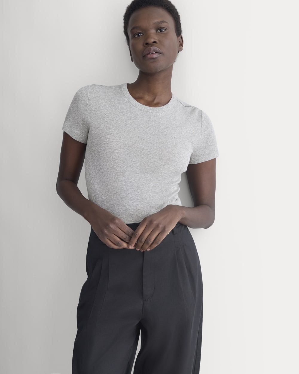 Tissue Short-Sleeve Crew | Heathered Grey