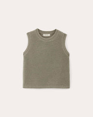 The Organic Cotton Open-Stitch Tank | Sage Green