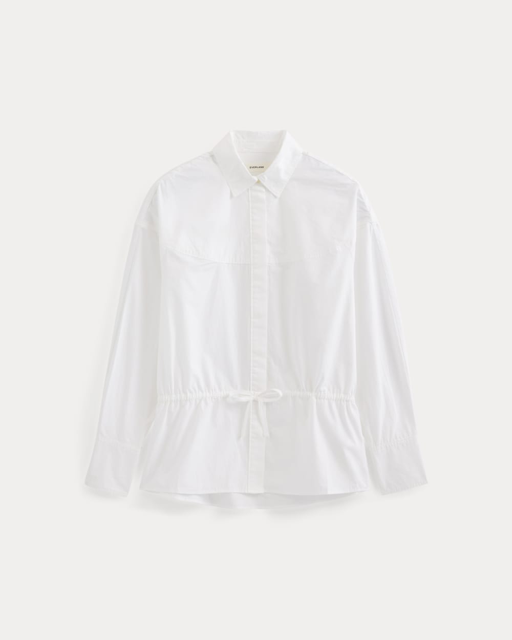 Oversized Cinched Shirt in Ultrasoft Cotton | White
