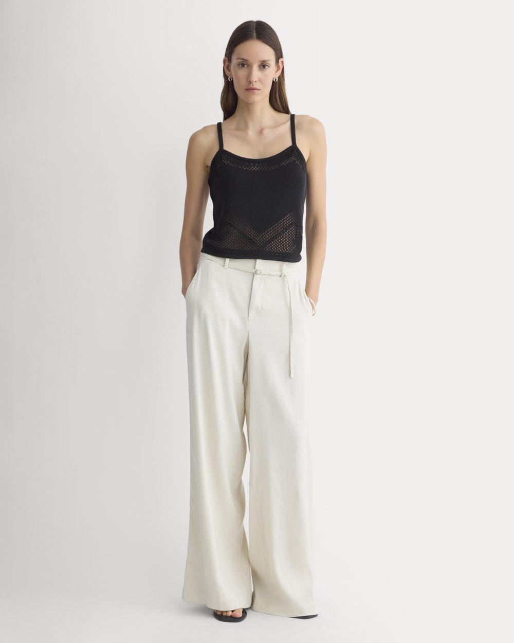 Lace-Knit Cami | Black