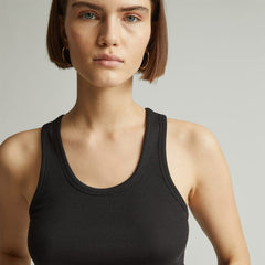 The Luxe Rib Tank | Black