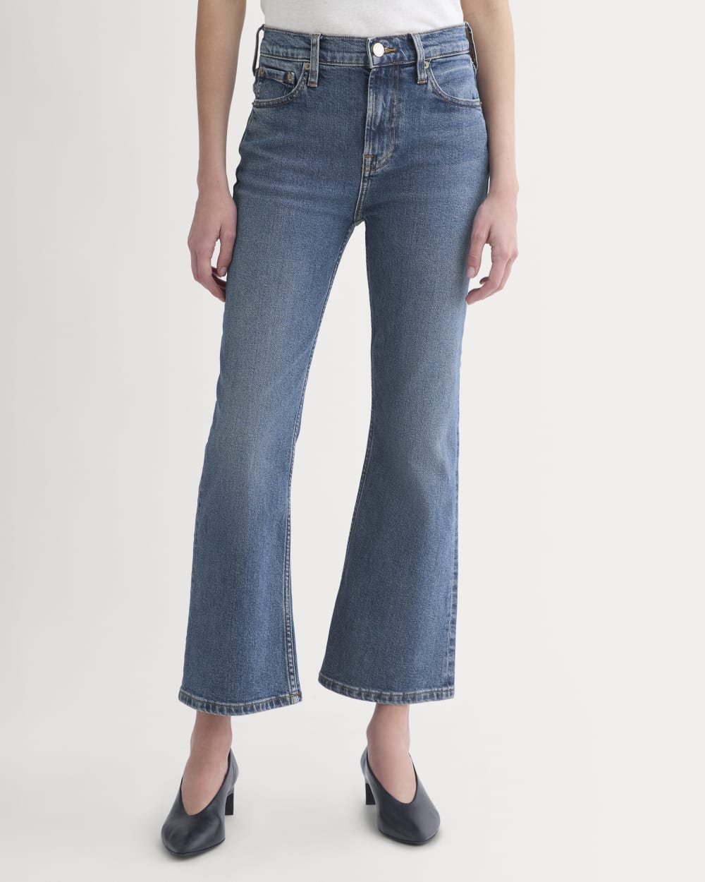 High-Rise Kick Flare Jean | Washed Indigo