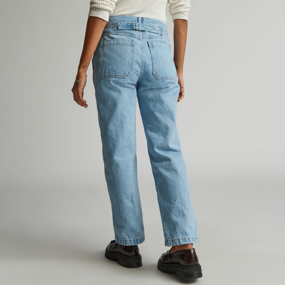 The Cinch Back Utility Jean | Sunkissed Blue