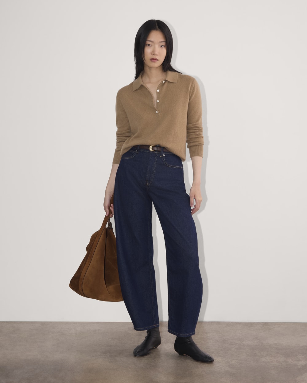 The Classic Polo in Cashmere | Tiger's Eye