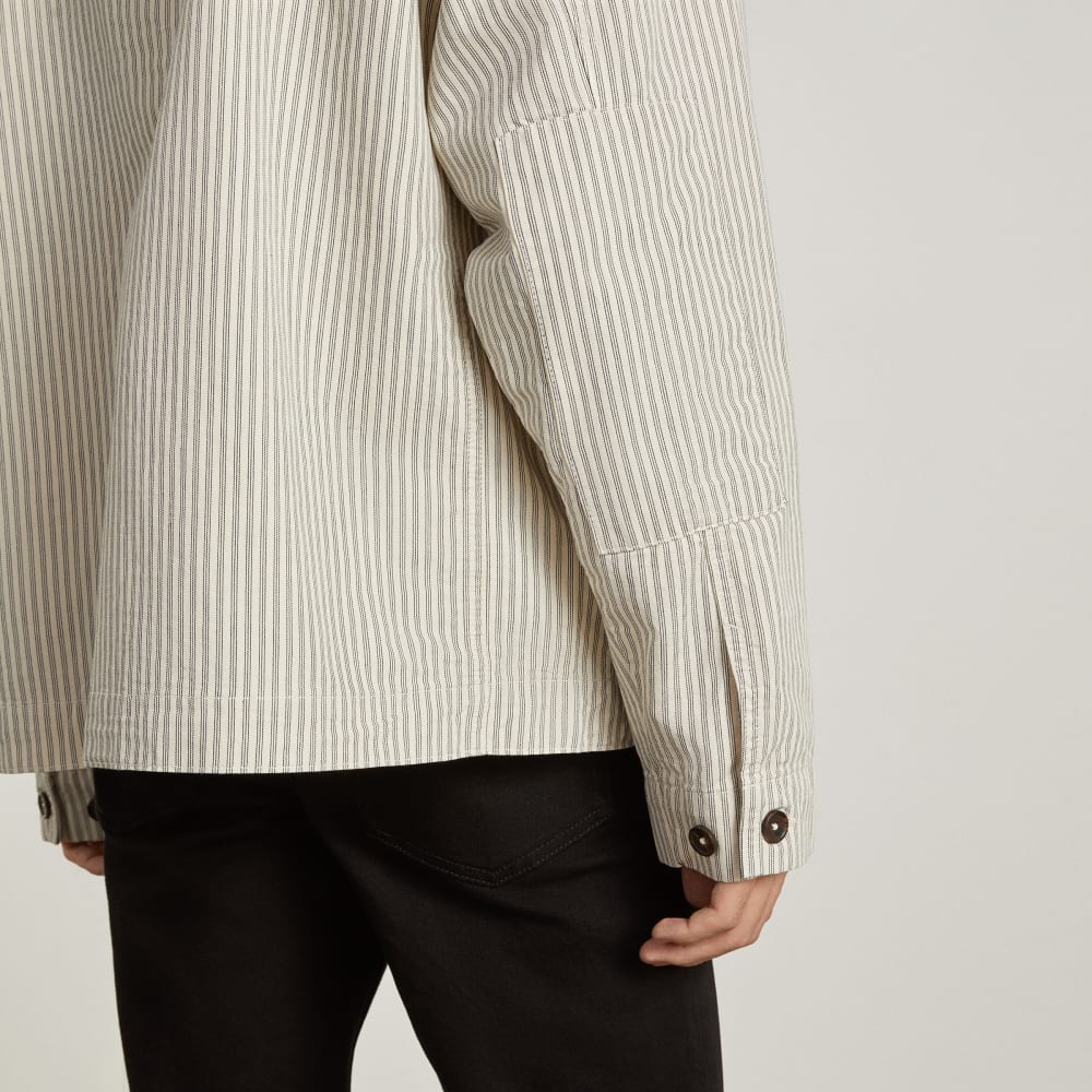 The Everyone Spring Shirt Jacket | Navy Stripe