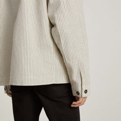 The Everyone Spring Shirt Jacket | Navy Stripe