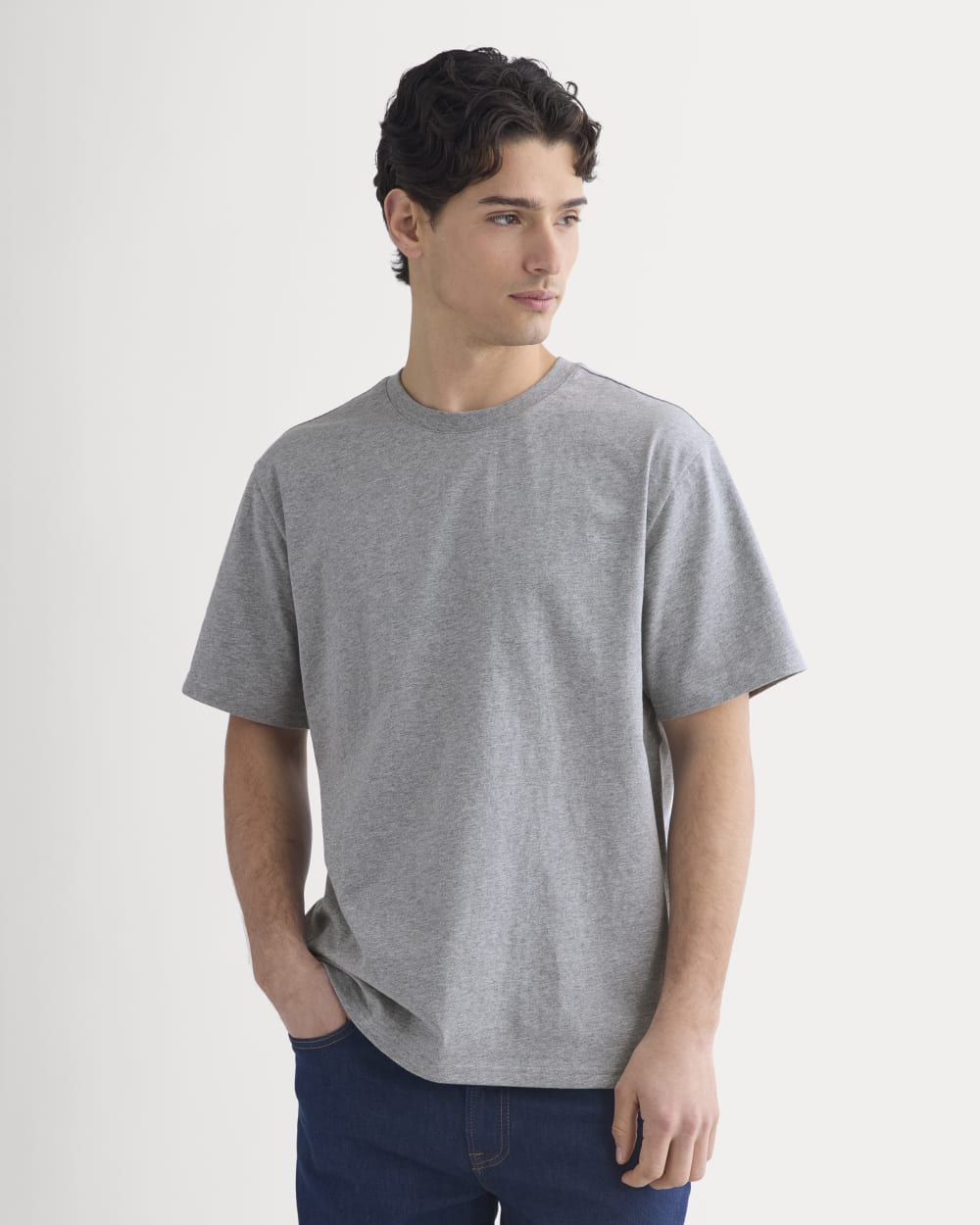 Archive Standard-Fit Cotton Crew | Vintage Heather Grey