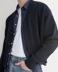 Cropped Cardigan in Everyday Cotton | Deep Navy