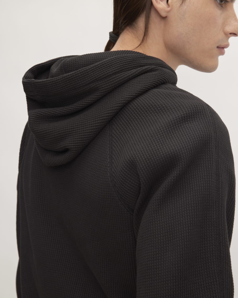 The Waffle-Knit Hoodie | Black