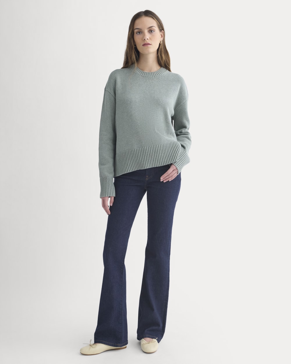 The Boxy Sweater in Everyday Cotton | Heathered Lilypad