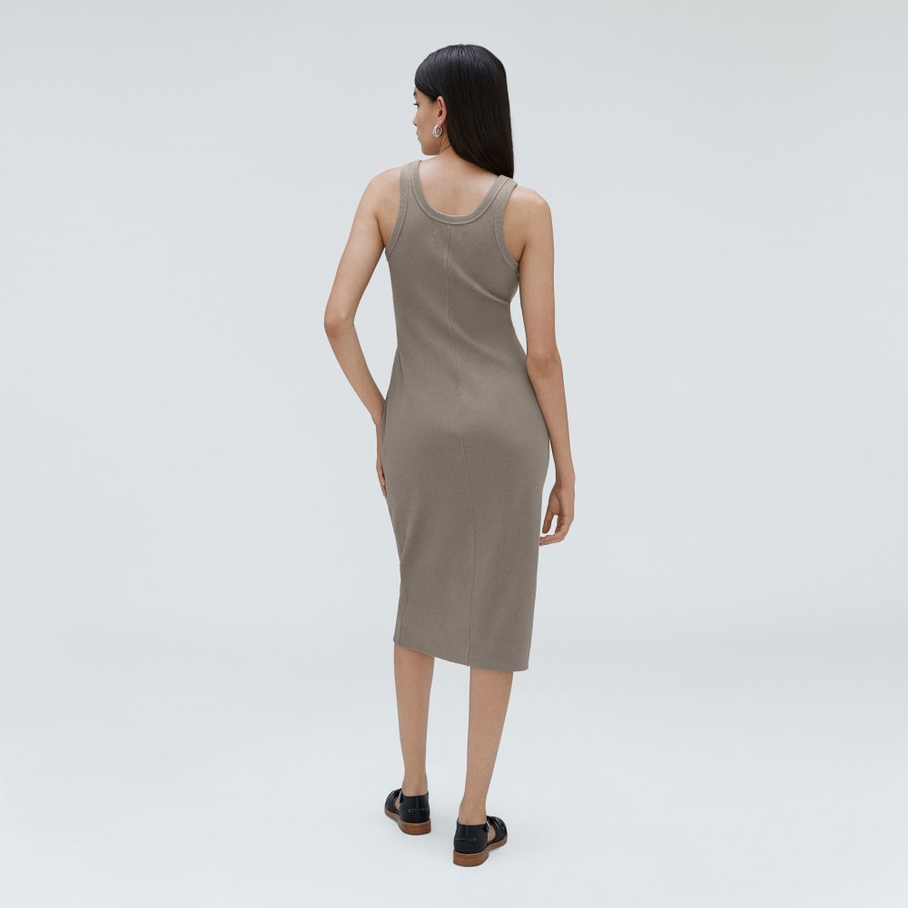 The '90s Rib Dress | Clay
