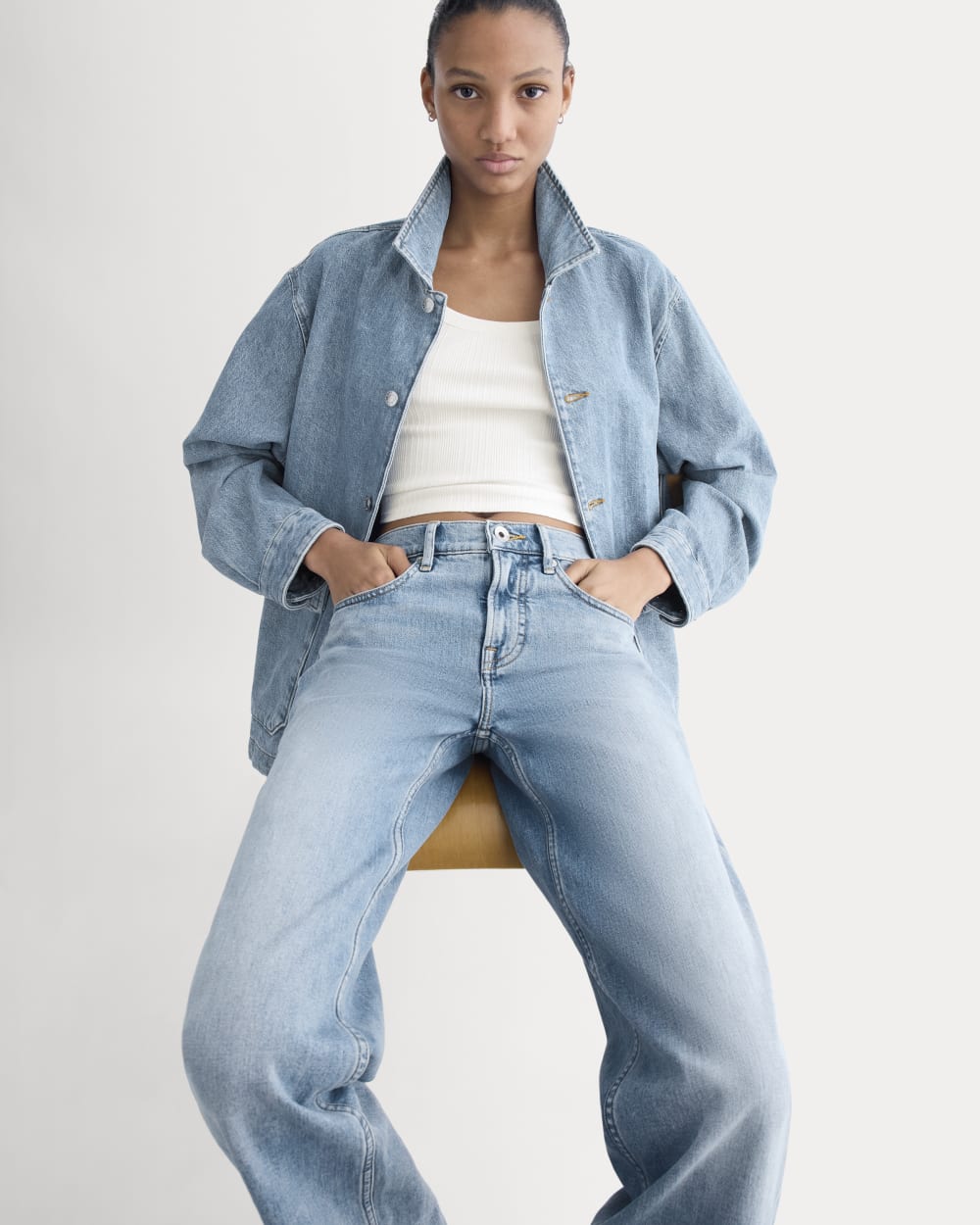 The Column Jean | Vintage Light Indigo | 31" Inseam