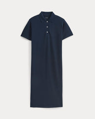 Pique Polo Short-Sleeve Dress | Navy